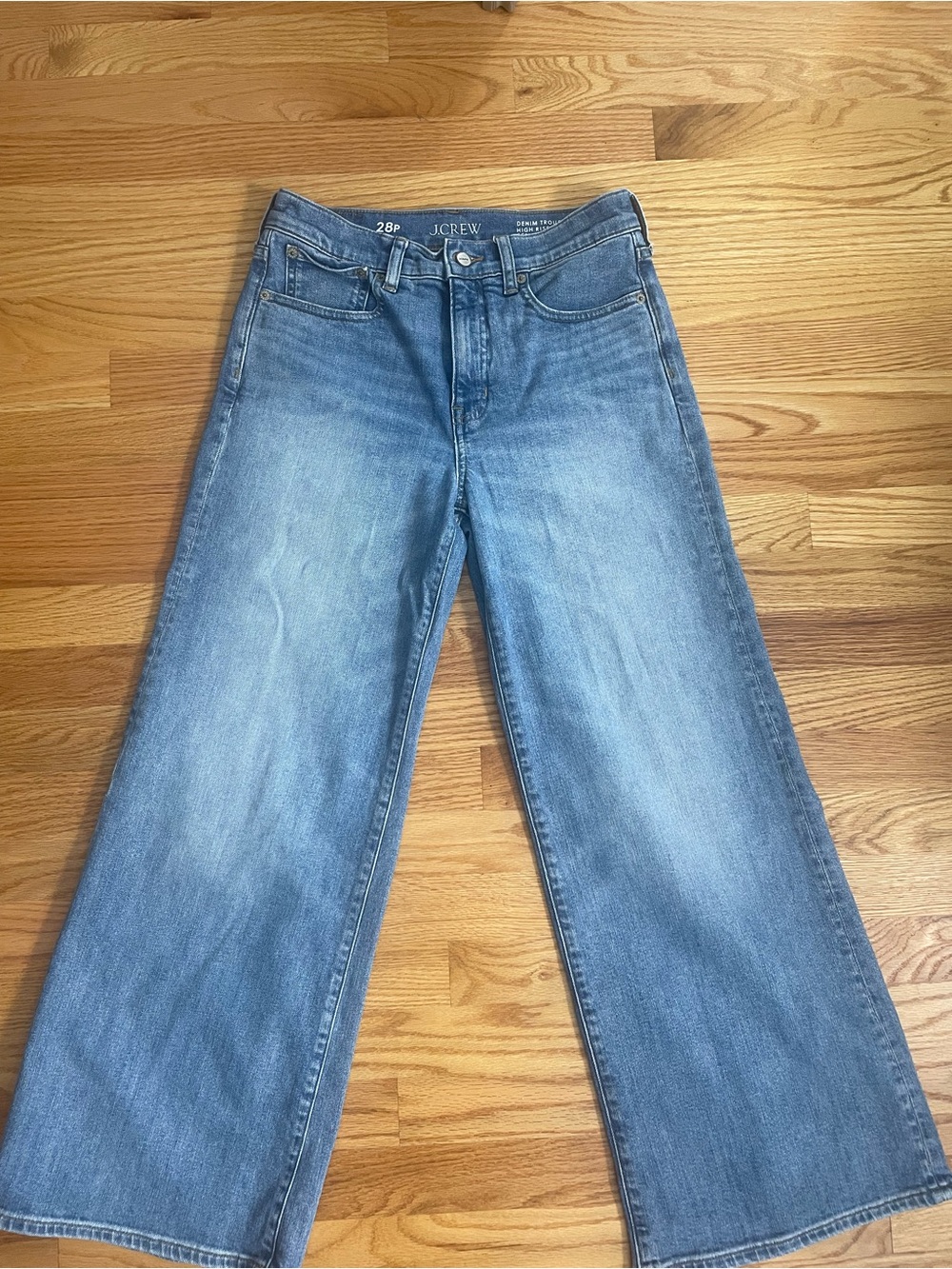 J. Crew Light Blue Wide-Leg Jeans petite